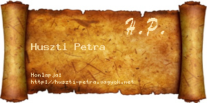 Huszti Petra névjegykártya