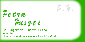 petra huszti business card